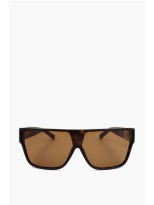 Linda Farrow PHILLIP LIM Shield Sunglasses with Tortoiseshell Frame