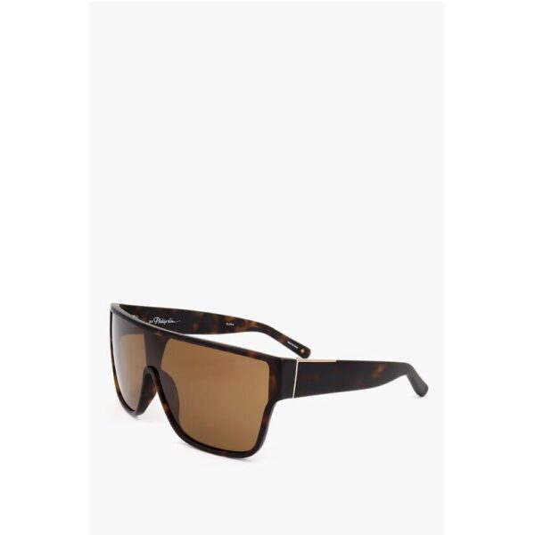 Linda Farrow PHILLIP LIM Shield Sunglasses with Tortoiseshell Frame - Image 2