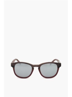 Linda Farrow PHILLIP LIM Wayfarer Sunglasses with Wood Effect Frame