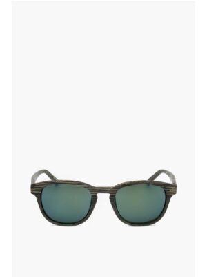 Linda Farrow PHILLIP LIM Wayfarer Sunglasses with Wood Effect Frame