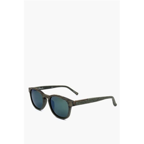 Linda Farrow PHILLIP LIM Wayfarer Sunglasses with Wood Effect Frame - Image 2