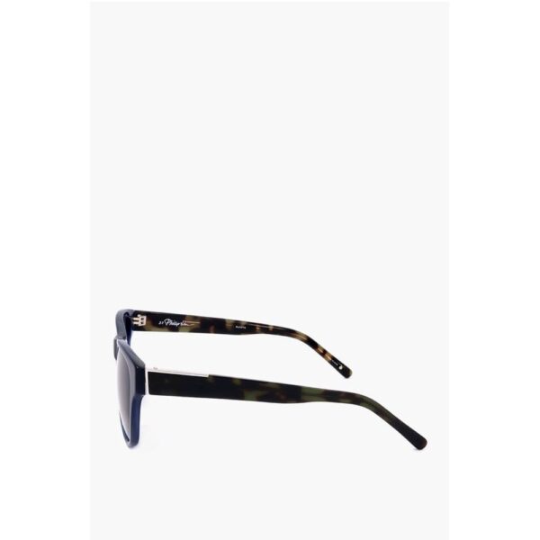 Linda Farrow PHILLIP LIM Wayfarer Sunglasses with Animal Patterned Detail - Image 3