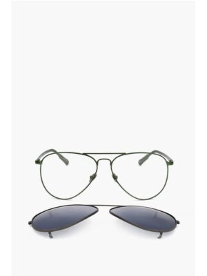 Linda Farrow KRIS VAN ASSCHE Aviator Sunglasses with Removable Mask