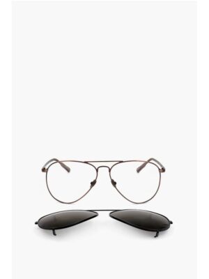 Linda Farrow KRIS VAN ASSCHE Aviator Sunglasses with Removable Mask