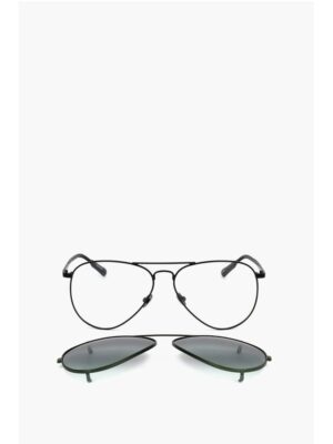 Linda Farrow KRIS VAN ASSCHE Aviator Sunglasses with Removable Mask
