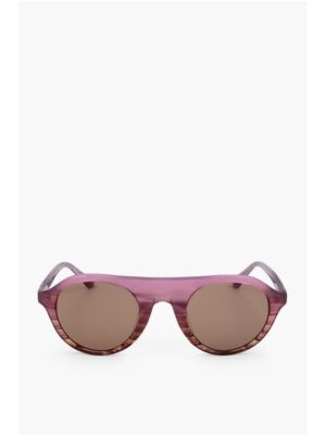 Linda Farrow DRIES VAN NOTEN Aviator Sunglasses with Patterned Frame