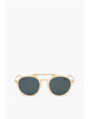 Linda Farrow DRIES VAN NOTEN Aviator Sunglasses with Metal Detail