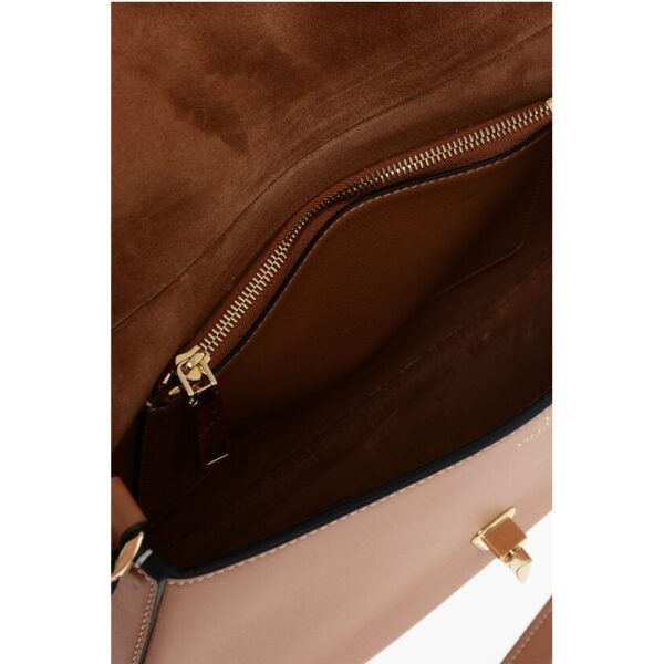 Valentino Leather Shoulder Bag with Logoed Buckle - Image 5