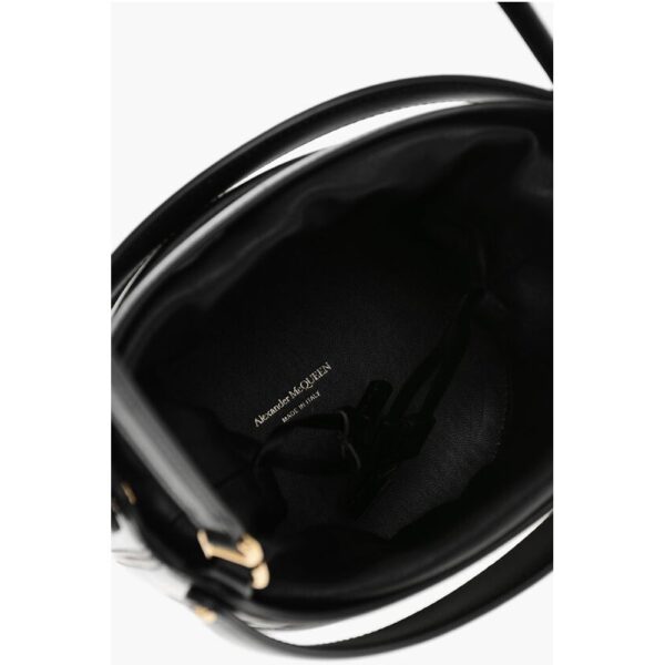 Alexander McQueen Leather THE RISE Bucket Bag with Removable Shoulder Strap - Image 5
