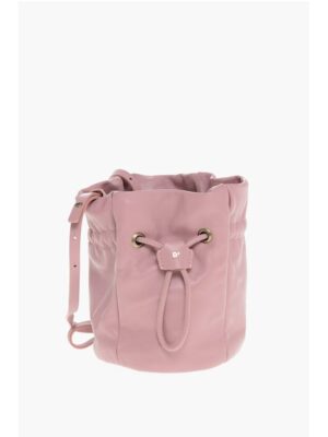 Dsquared² Leather Bucket Bag with Removable Shoulder Strap