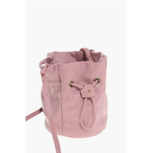 Dsquared² Leather Bucket Bag with Removable Shoulder Strap - Image 3
