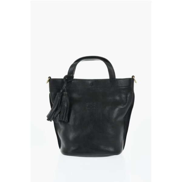 Il Bisonte Textured Leather Bucket Bag