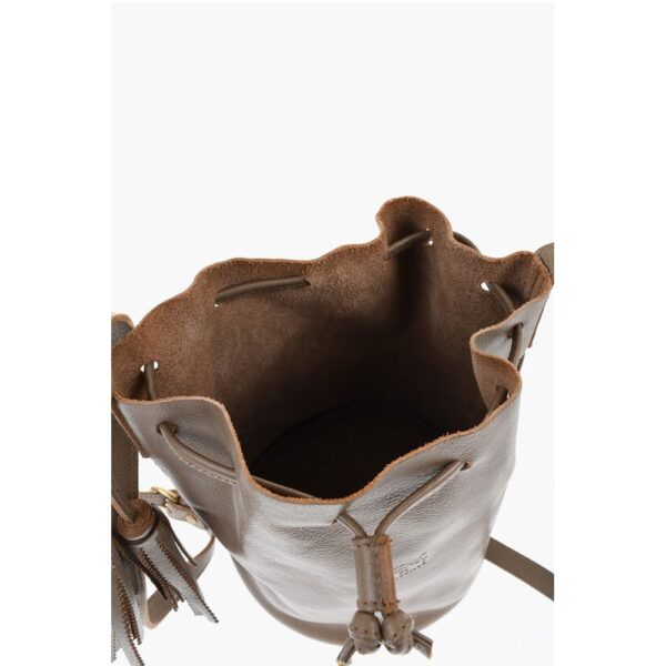 Il Bisonte Textured Leather Bucket Bag - Image 5