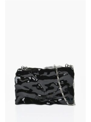Off-White Embossed Crushed Sculpture Rigid Clutch