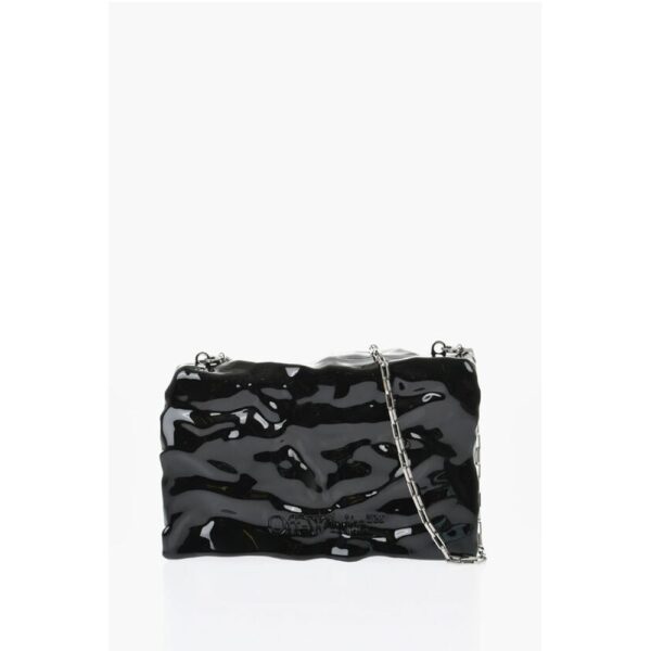 Off-White Embossed Crushed Sculpture Rigid Clutch