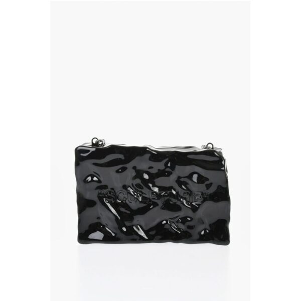 Off-White Embossed Crushed Sculpture Rigid Clutch - Image 2
