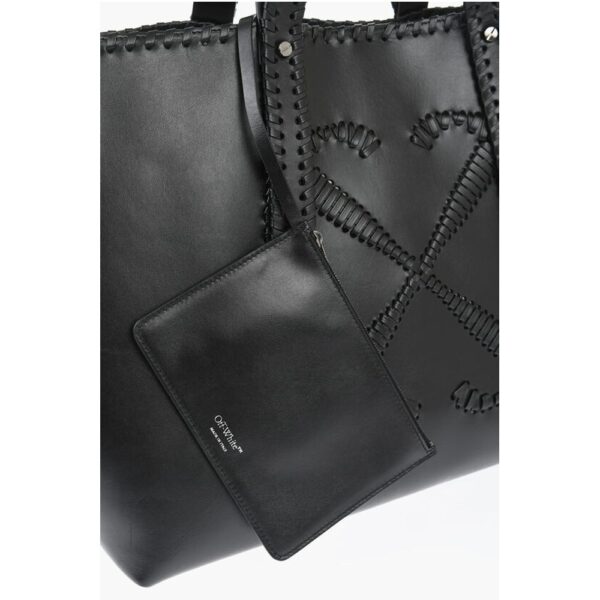 Off-White Braided Leather DAY OFF WEAVING Weekend Bag - Image 4
