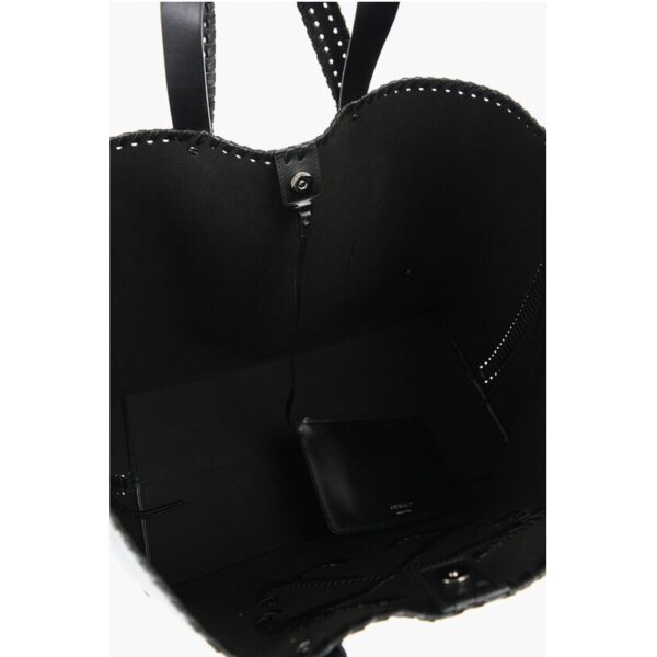 Off-White Braided Leather DAY OFF WEAVING Weekend Bag - Image 5