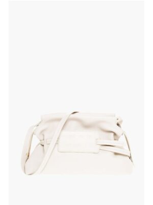 Off-White Solid Color Leather Clutch