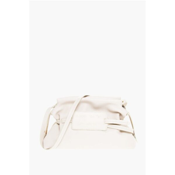 Off-White Solid Color Leather Clutch