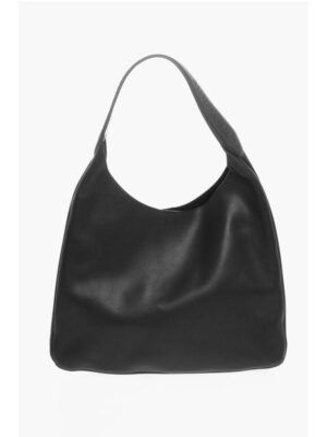 Off-White Solid Color Leather METROPOLITAN Hobo Bag