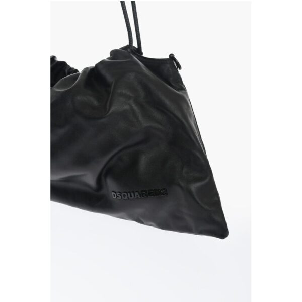 Dsquared² Leather Handbag with Drawstring - Image 2