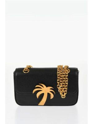 Palm Angels Leather PALM BRIDGE Shoulder Bag with Chain Shouder Strap