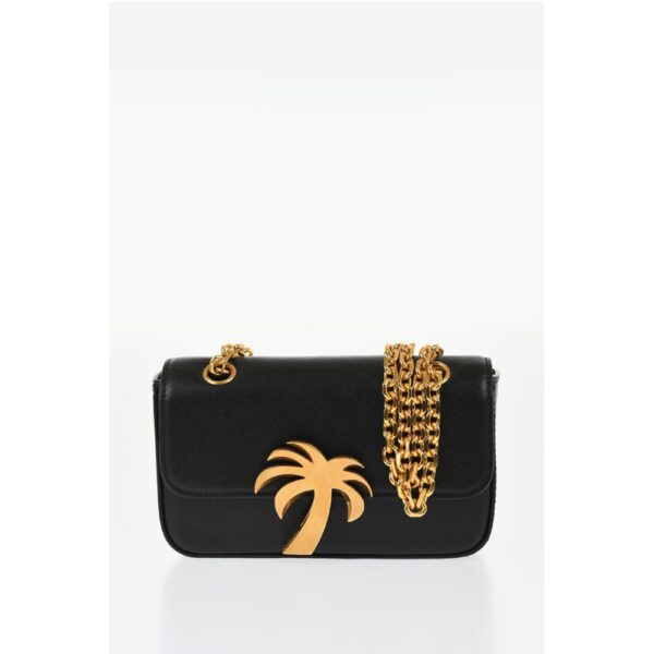 Palm Angels Leather PALM BRIDGE Shoulder Bag with Chain Shouder Strap