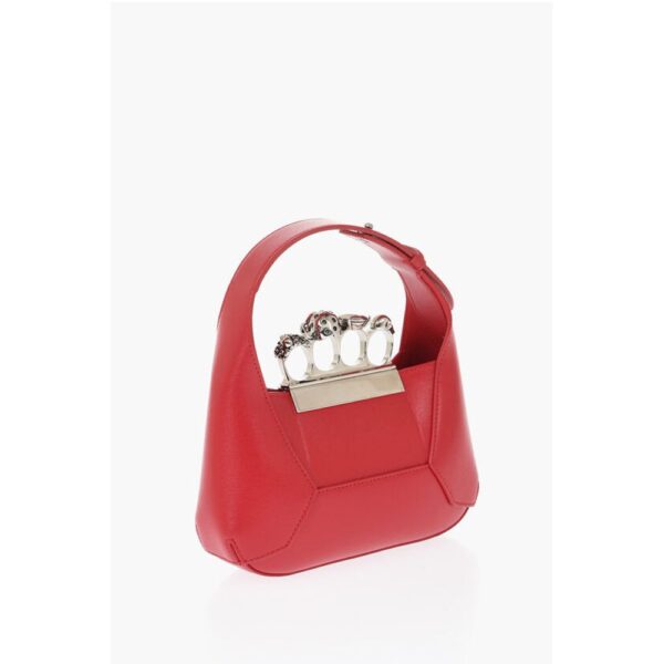 Alexander McQueen Leather JEWELLED MINI Bag with Removable Chain Shoulder Stra - Image 2
