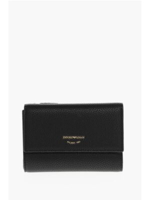 Armani EMPORIO Textured Faux Leather Bi-Fold Wallet