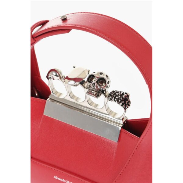 Alexander McQueen Leather JEWELLED MINI Bag with Removable Chain Shoulder Stra - Image 4