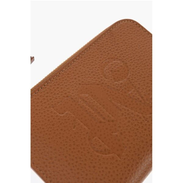 Palm Angels Textured Leather Wallet with Zip Closure - Image 3