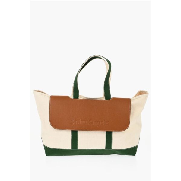 Palm Angels Canvas Tote Bag with Logoed Detail