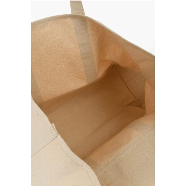 Palm Angels Canvas Tote Bag with Logoed Detail - Image 4