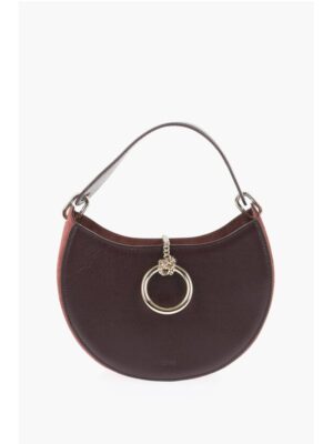 Chloé Solid Color Leather Hobo Bag with Suede Detail