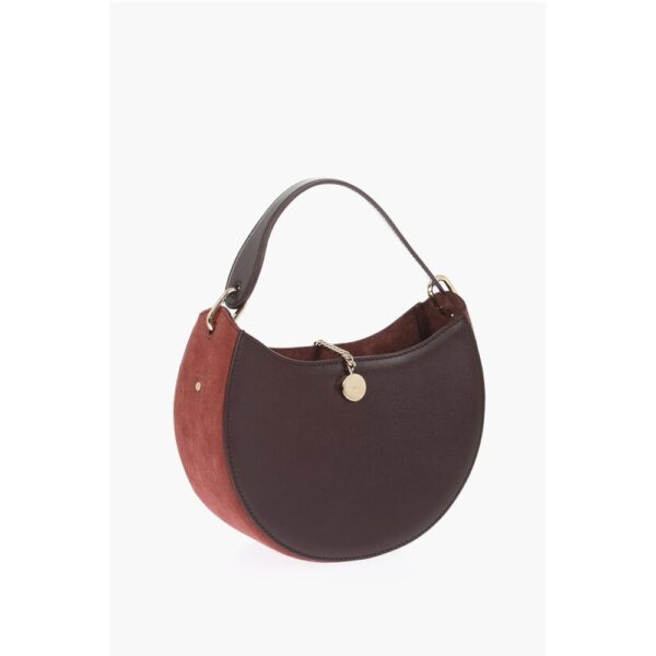 Chloé Solid Color Leather Hobo Bag with Suede Detail - Image 2
