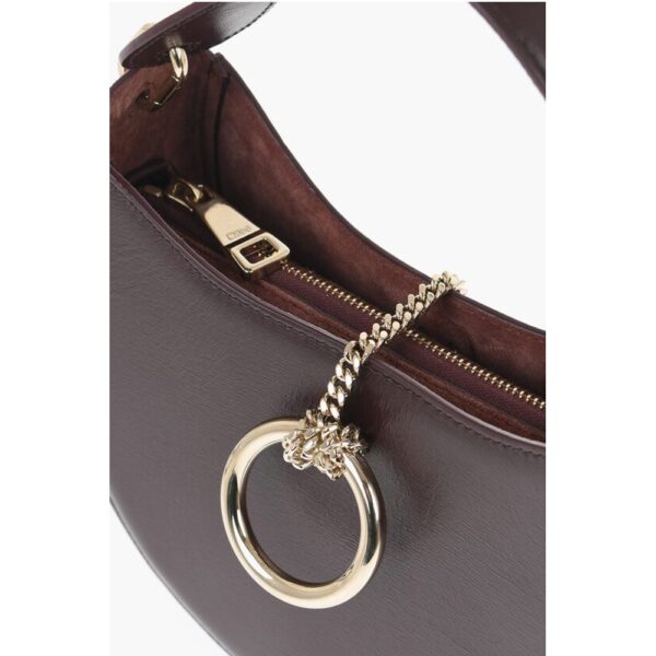 Chloé Solid Color Leather Hobo Bag with Suede Detail - Image 4