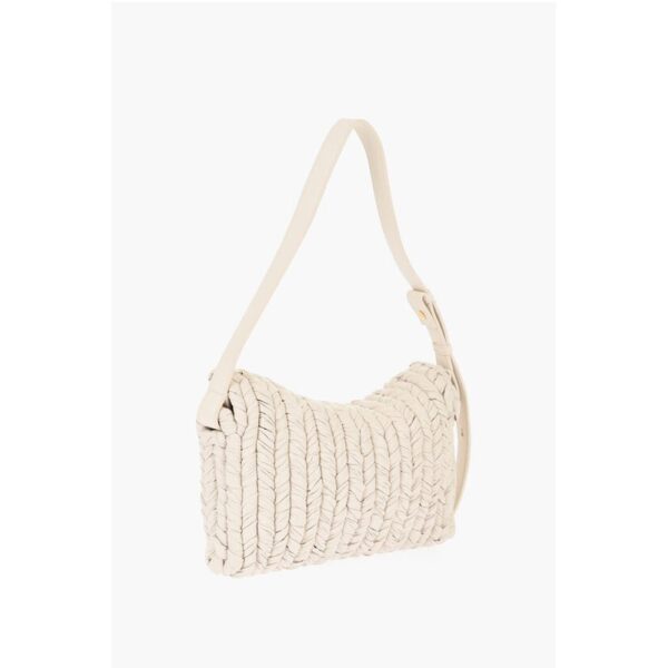 Nanushka Braided Effect Faux Leather Baguette Bag - Image 2