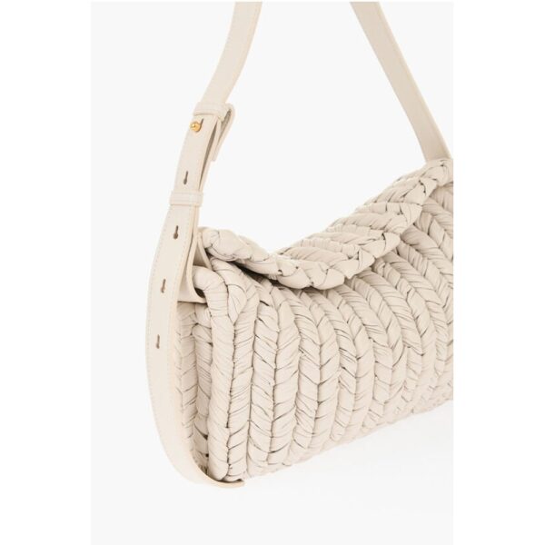 Nanushka Braided Effect Faux Leather Baguette Bag - Image 3