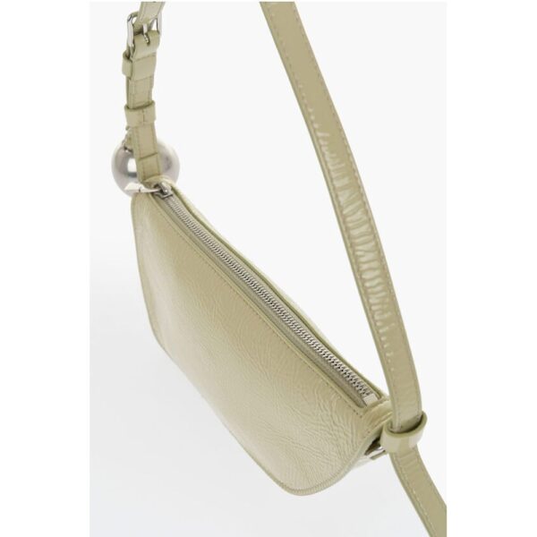 Burberry Patent Leather SHIELD SLING Shoulder Bag with Silver-Tone Ch - Image 3