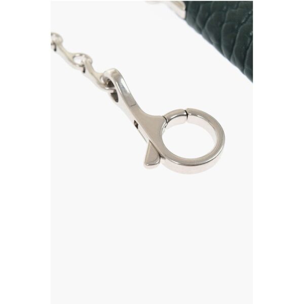 Burberry Textured Leather Wallet with Silver-Tone Chain - Image 2