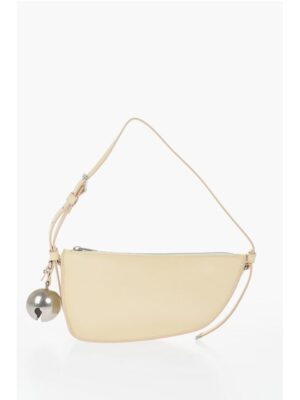 Burberry Leather SHIELD SLING Shoulder Bag with Silver-Tone Charm