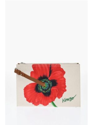 Kenzo Cotton Twill Pouch With Embroidery