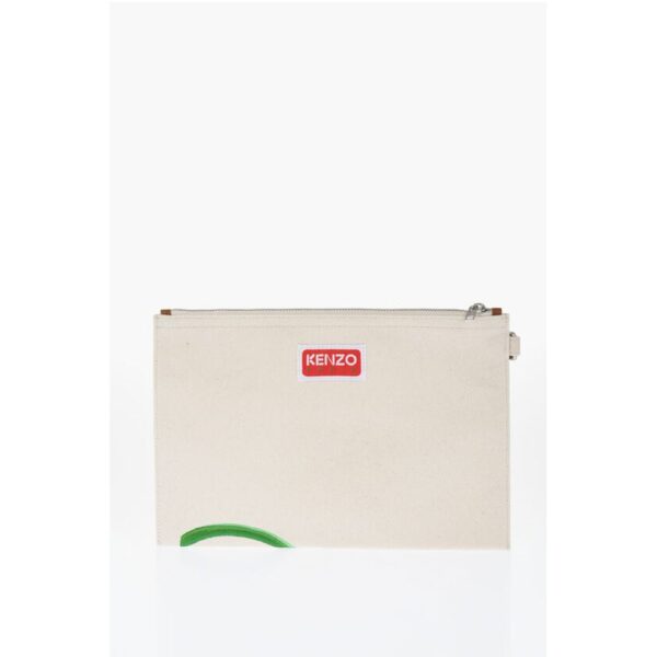Kenzo Cotton Twill Pouch With Embroidery - Image 3