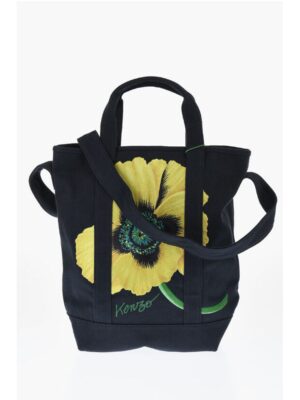 Kenzo Cotton Twill Tote Bag with Maxi Embroidery