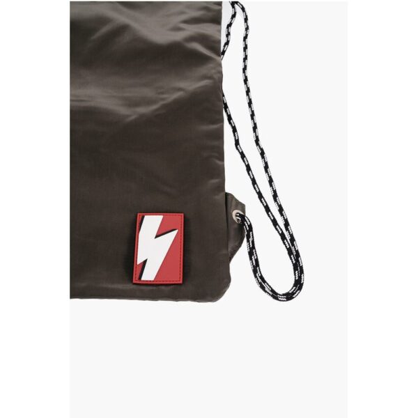 Neil Barrett Solid Color Nylon Drawstring Backpack - Image 2
