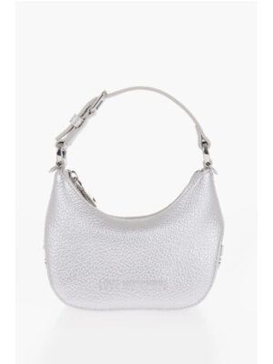 Moschino LOVE Textured Faux Leather Mini Hobo Bag