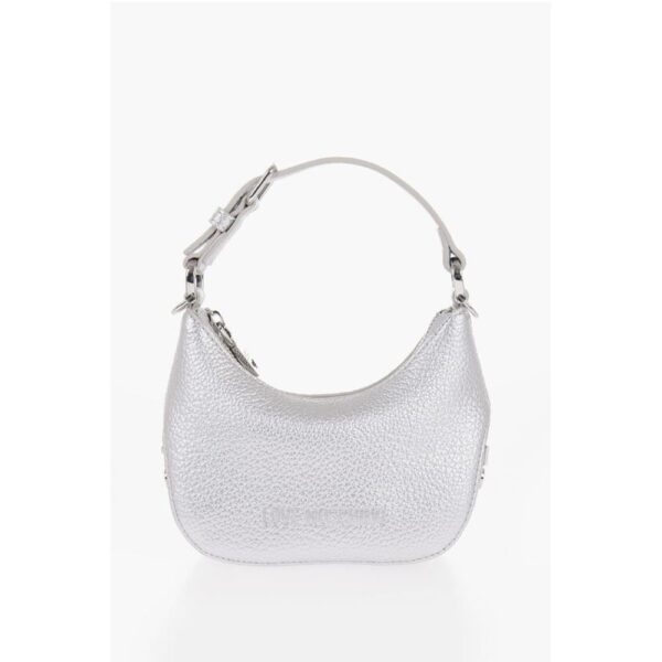 Moschino LOVE Textured Faux Leather Mini Hobo Bag