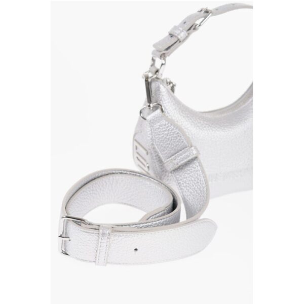 Moschino LOVE Textured Faux Leather Mini Hobo Bag - Image 4