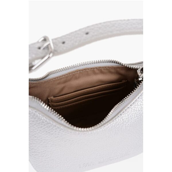 Moschino LOVE Textured Faux Leather Mini Hobo Bag - Image 5